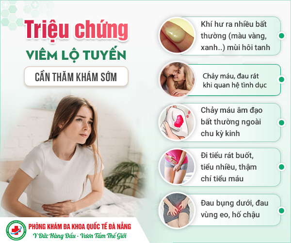 Biểu hiện bệnh viêm lộ tuyến