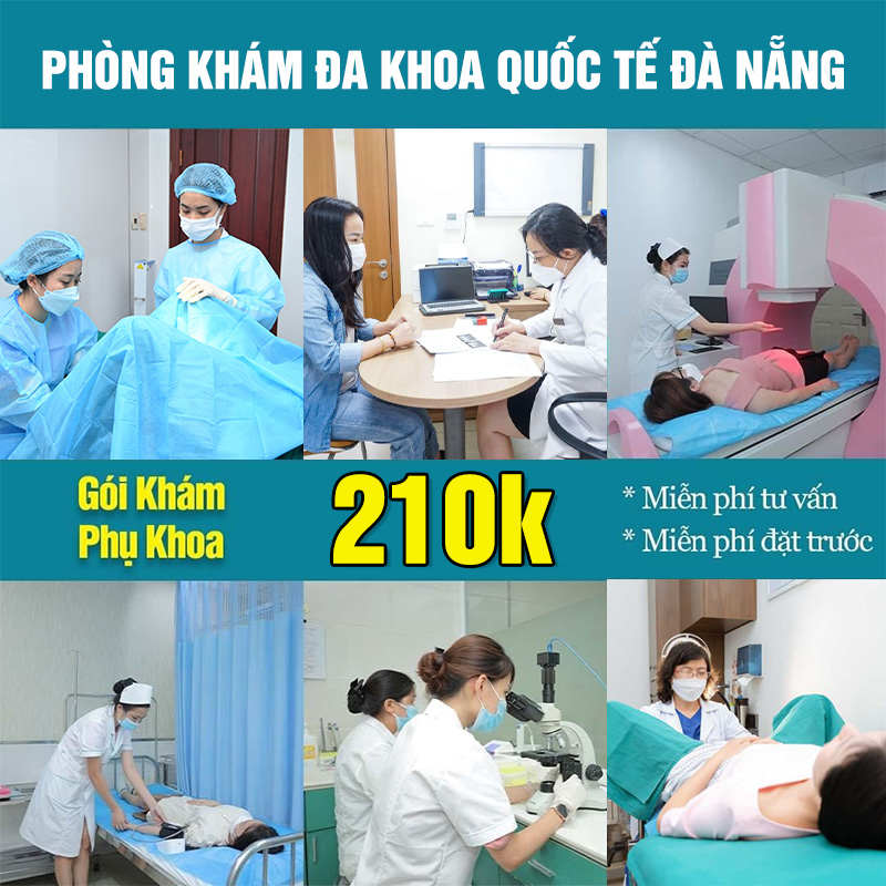Phòng khám Đa khoa Quốc tế Đà Nẵng - gói khám phụ khoa 210k